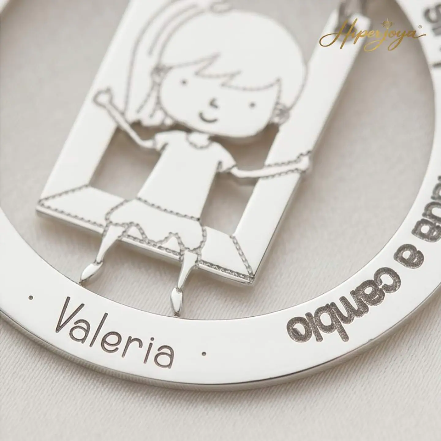 Gargantilla personalizada de niña y leyenda plata  3