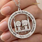 Gargantilla personalizada pareja de niña y niño plata - Thumbnail 3