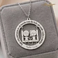 Gargantilla personalizada pareja de niña y niño plata - Thumbnail 5