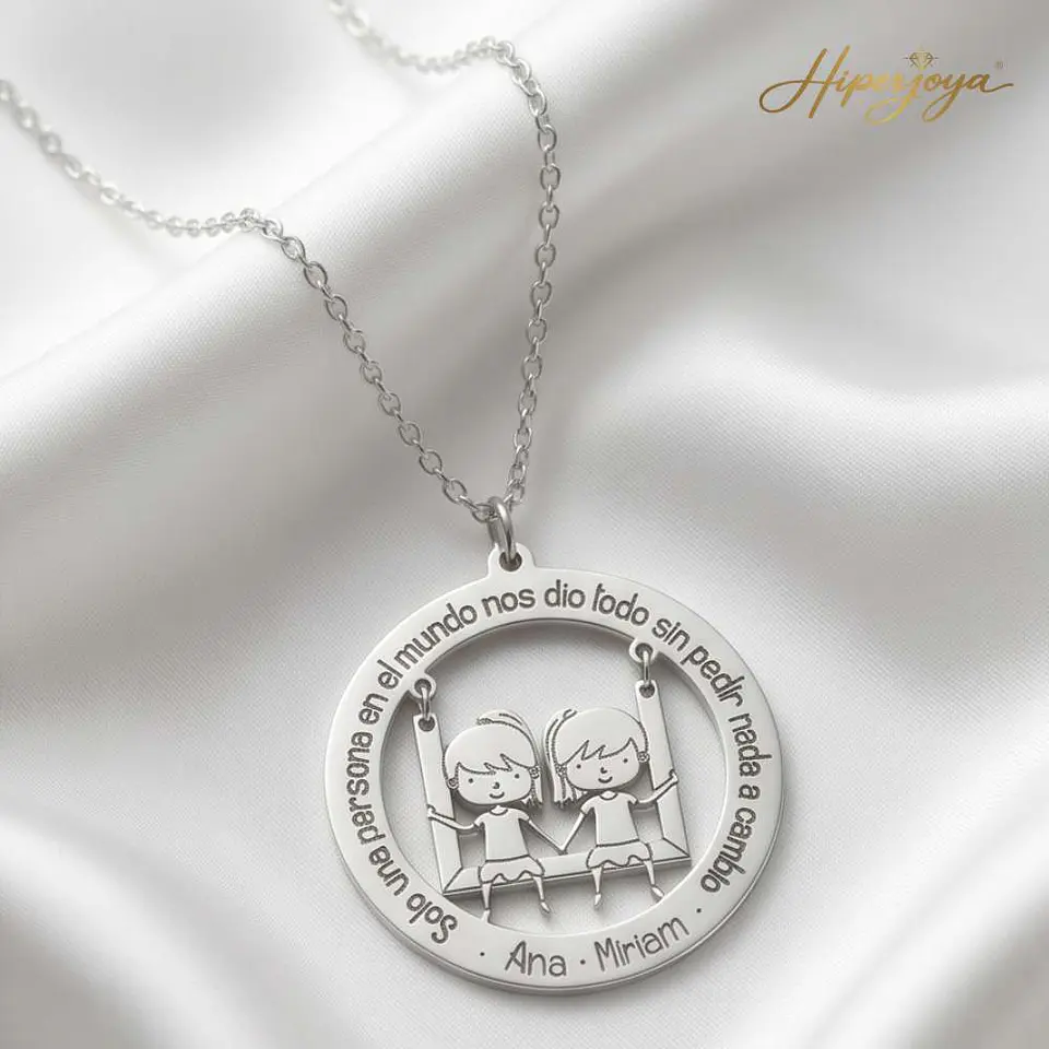 Gargantilla personalizada de niñas y leyenda plata 4