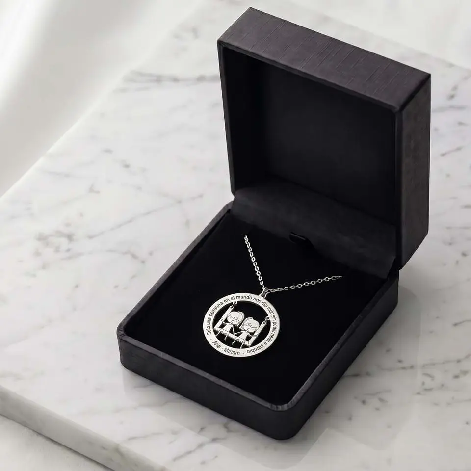 Gargantilla personalizada de niñas y leyenda plata 6