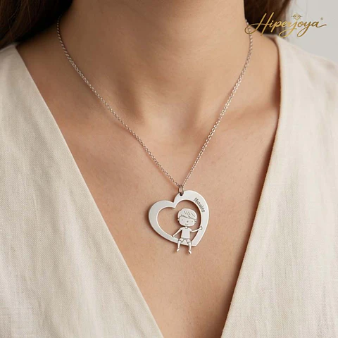 Gargantilla personalizada de niño con nombre plata 