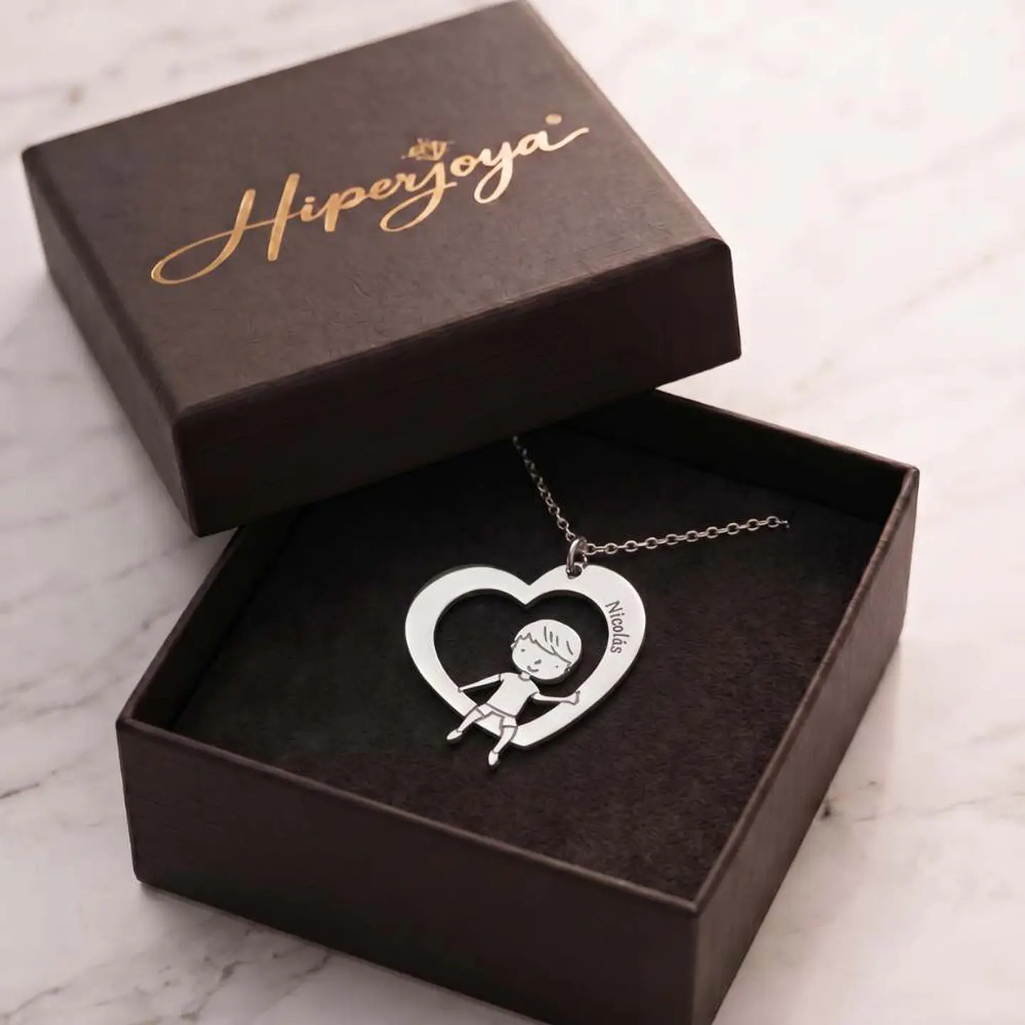 Gargantilla personalizada de niño con nombre plata  6