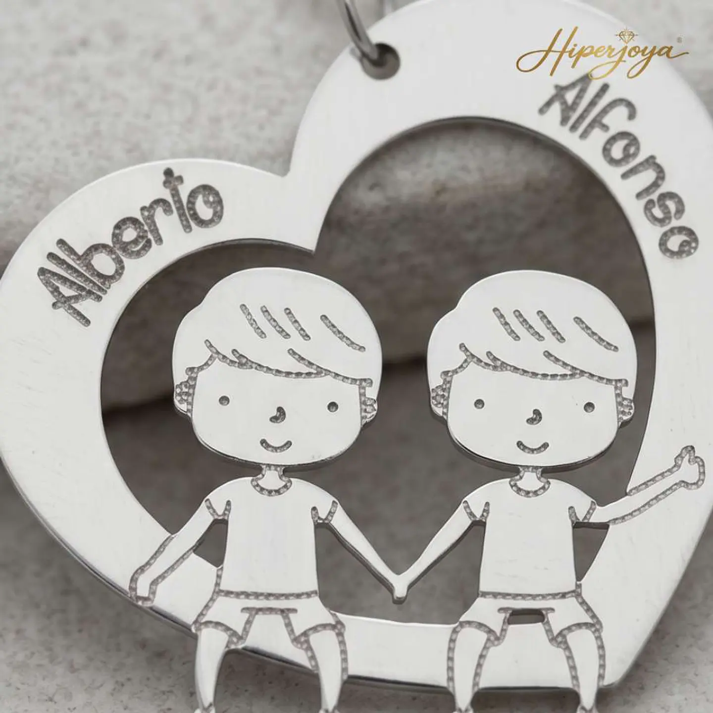 Gargantilla personalizada de niños con nombre plata 3