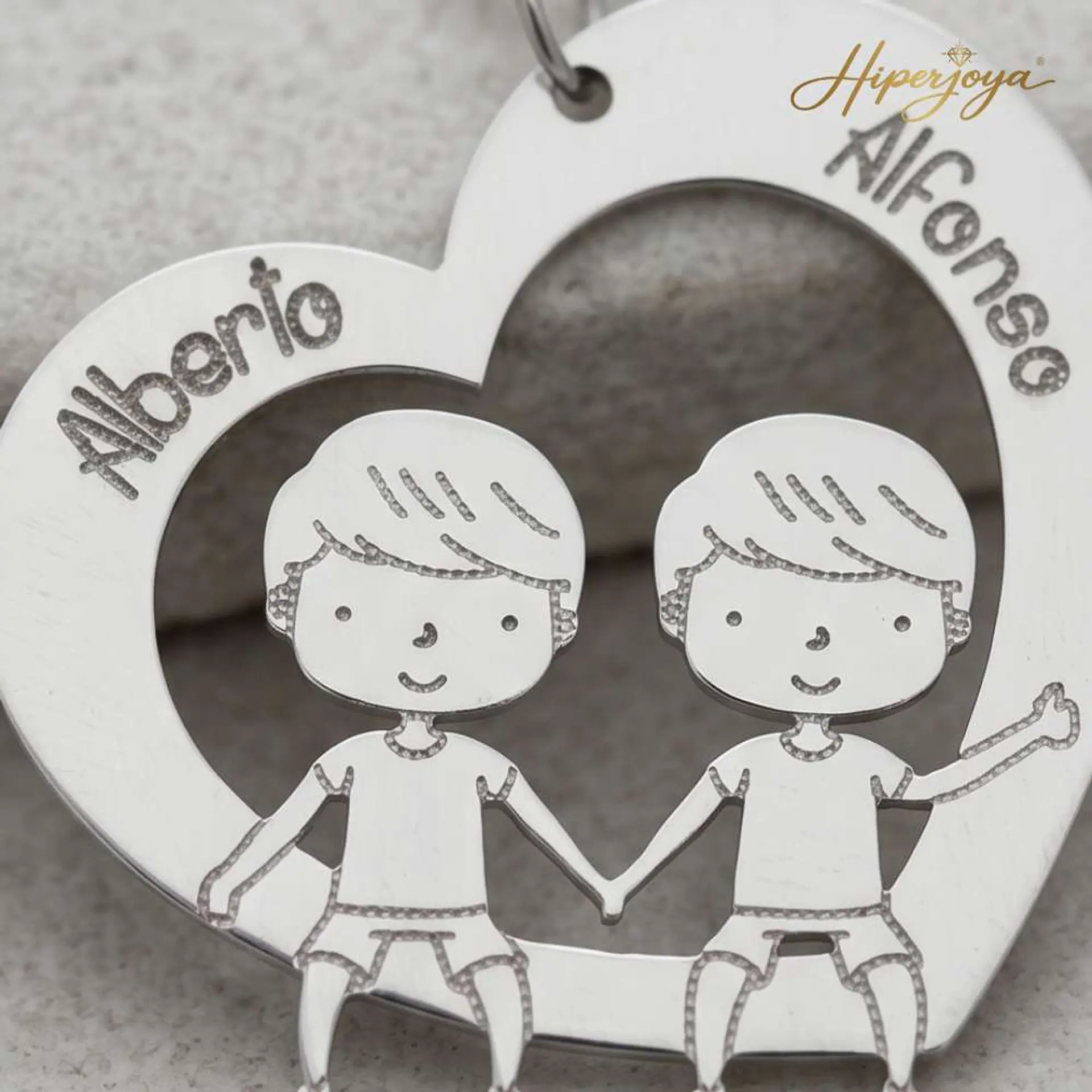 Gargantilla personalizada de niños con nombre plata 3