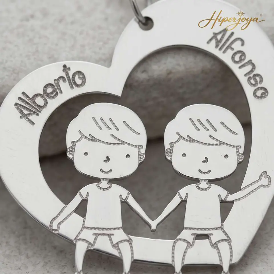 Gargantilla personalizada de niños con nombre plata 3