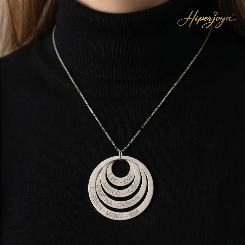 Gargantilla personalizada con nombres plata 2