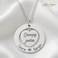 Gargantilla personalizada para comprometidos plata  - Miniatura 5