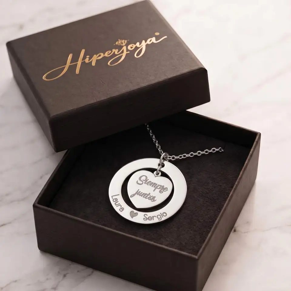 Gargantilla personalizada para comprometidos plata  6