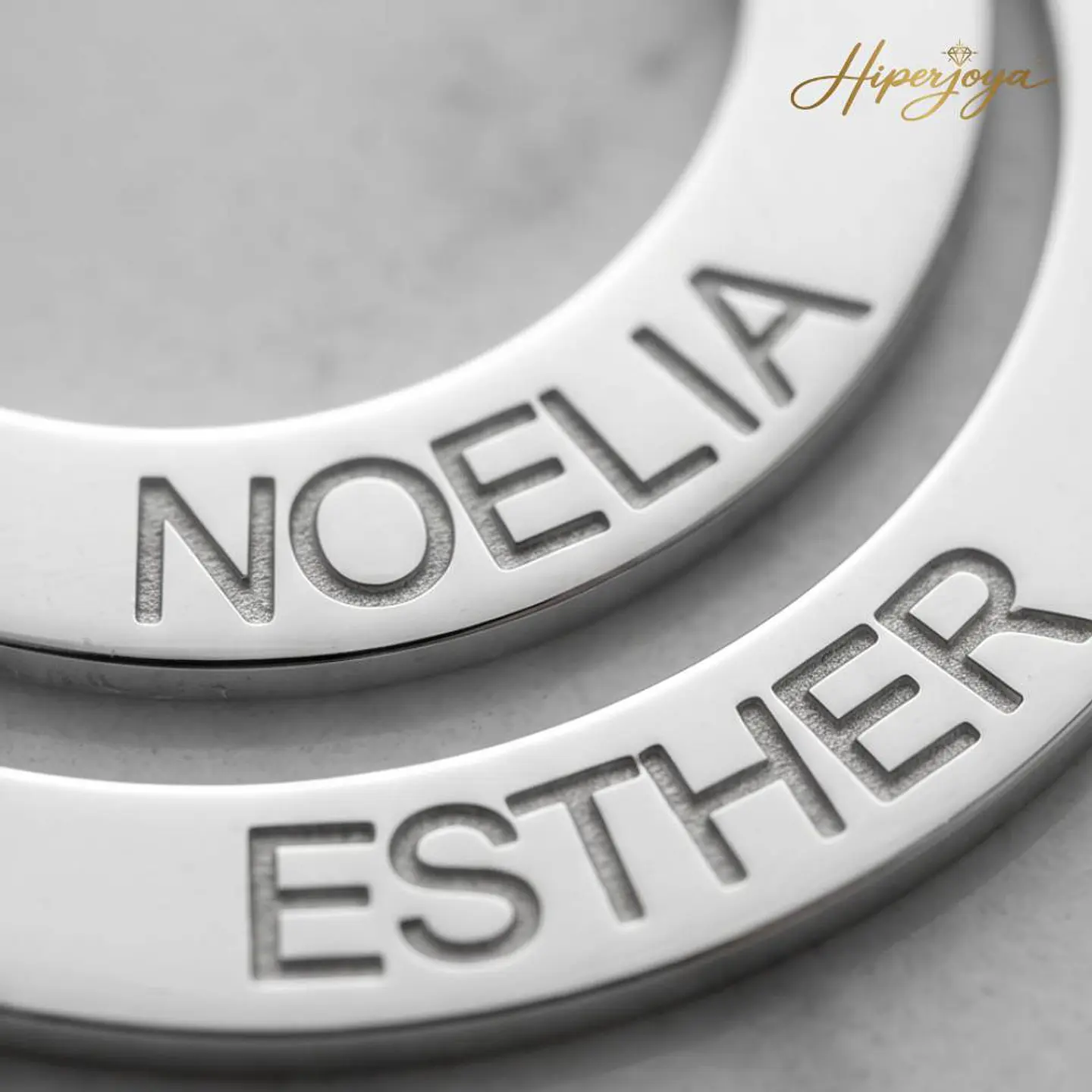 Gargantilla personalizada nombres plata 3