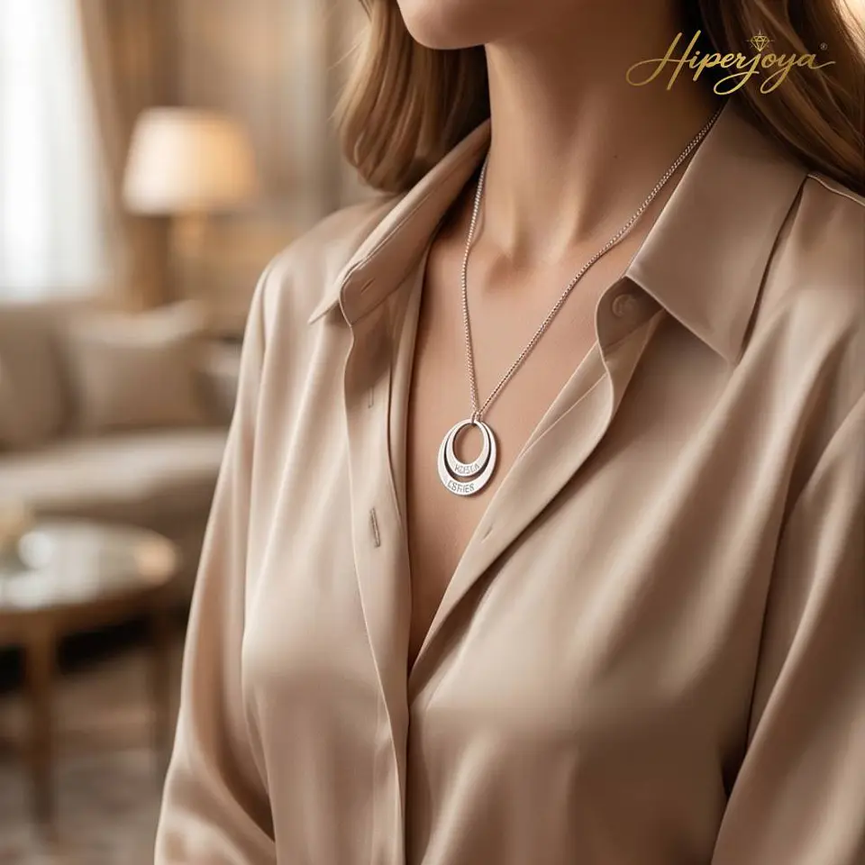 Gargantilla personalizada nombres plata 4