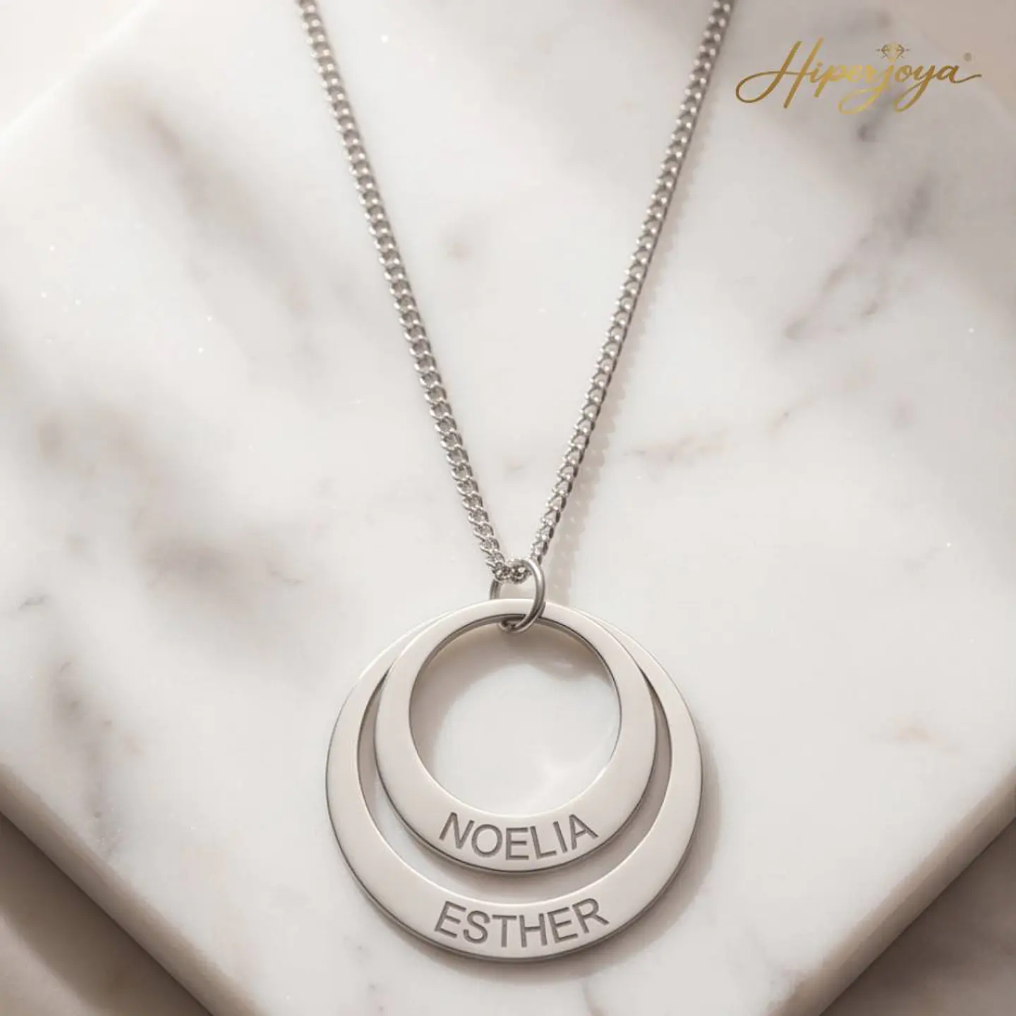Gargantilla personalizada nombres plata 5