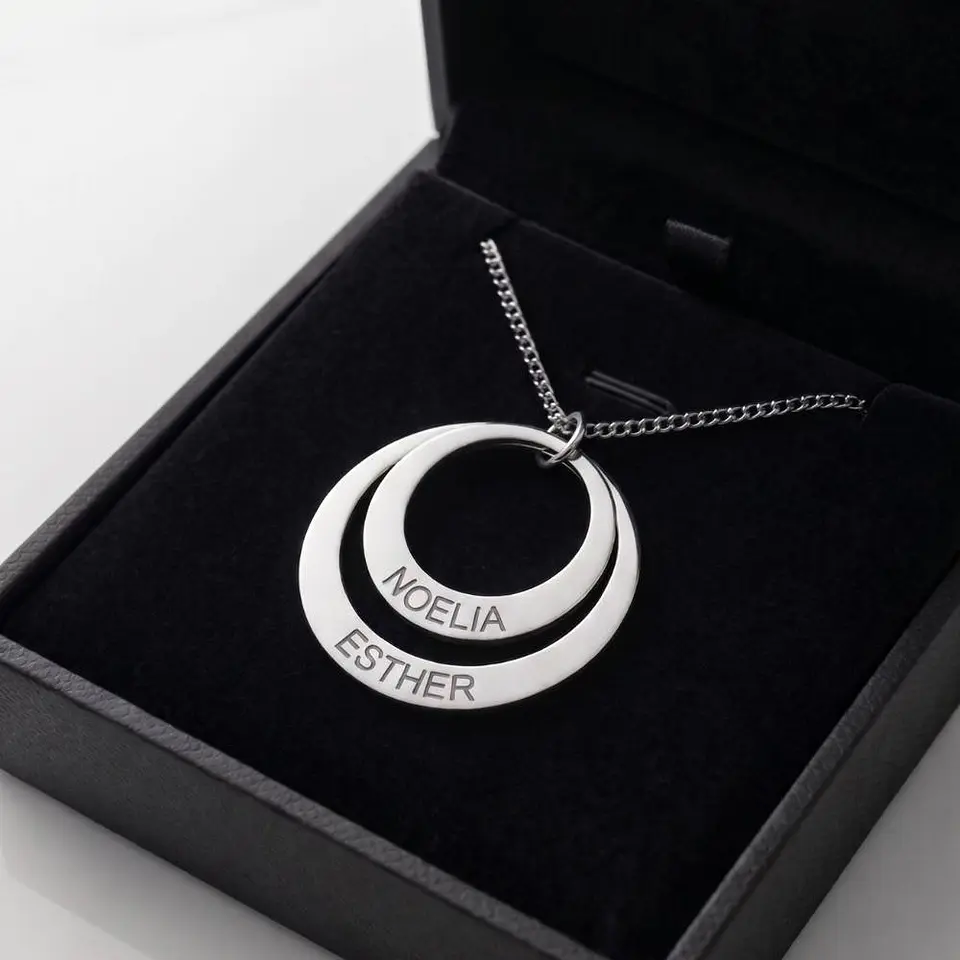 Gargantilla personalizada nombres plata 7
