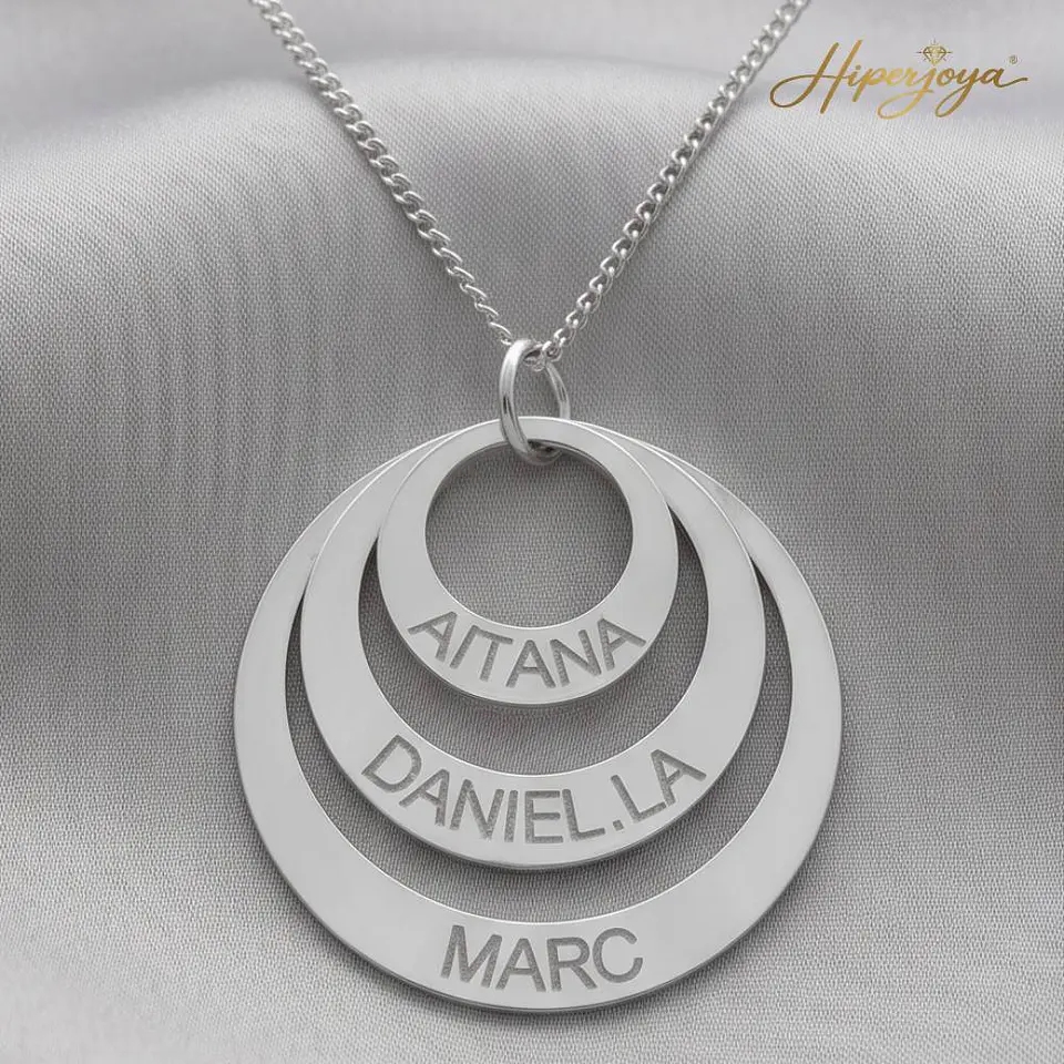 Gargantilla personalizada con nombres plata 5