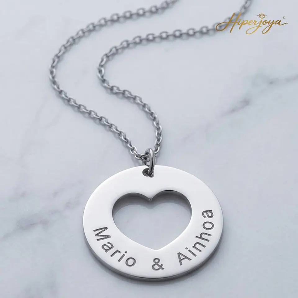 Gargantilla personalizada para enamorados plata  3