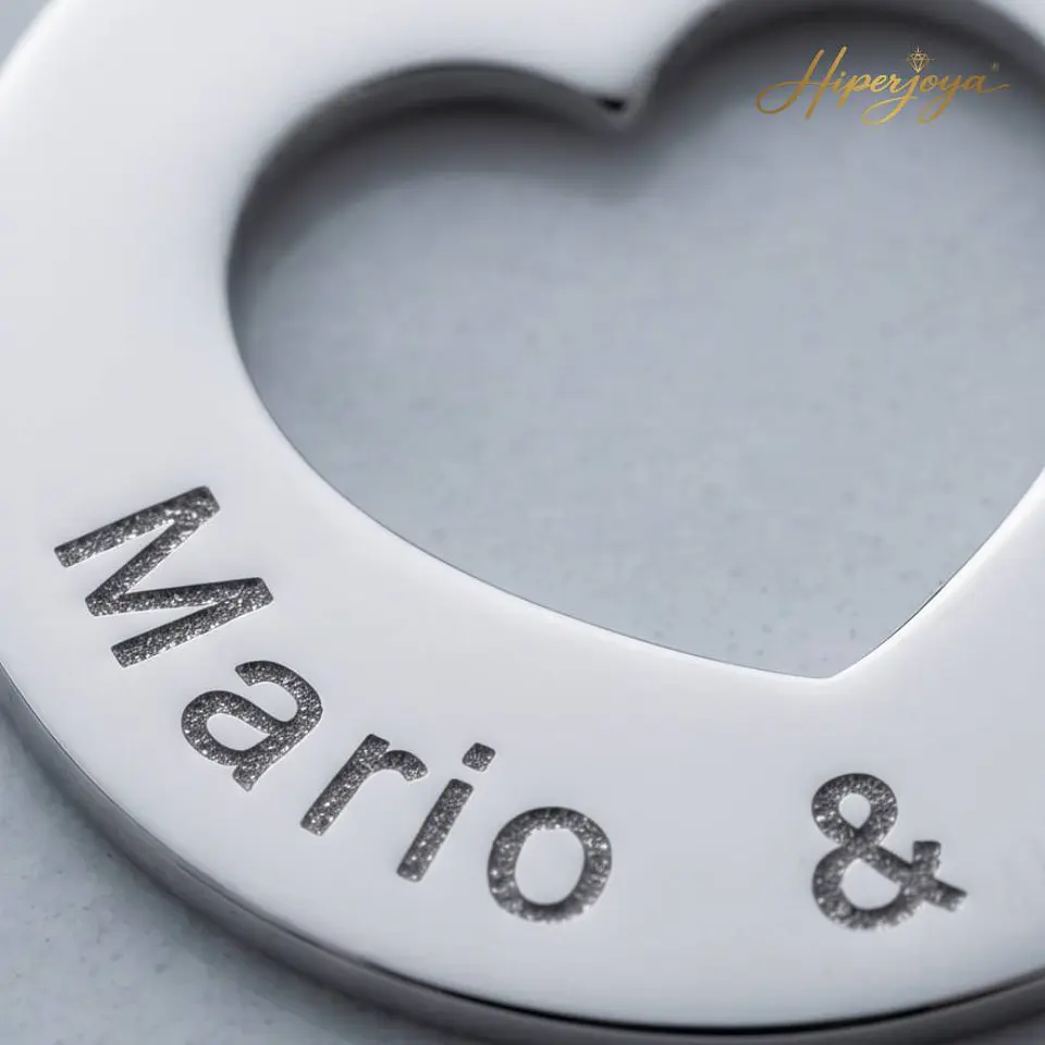 Gargantilla personalizada para enamorados plata  5