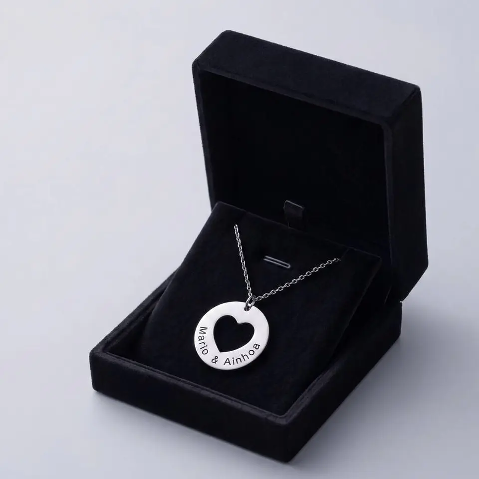 Gargantilla personalizada para enamorados plata  6