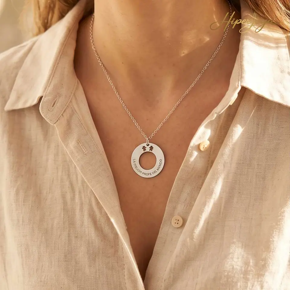 Gargantilla personalizada para tu profe favorita plata 2