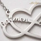 Gargantilla personalizada corazón y nombre en infinito plata - thumbnail 3