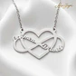 Gargantilla personalizada corazón y nombre en infinito plata - thumbnail 5