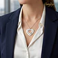 Gargantilla personalizada doble corazón y nombres plata - vignette 2
