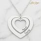 Gargantilla personalizada doble corazón y nombres plata - vignette 5