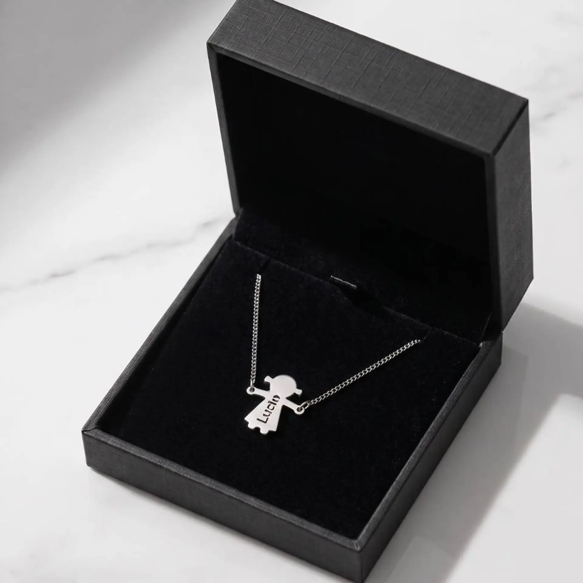 Gargantilla personalizada de niña plata 7