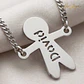 Gargantilla personalizada de niño plata - Miniatura 3