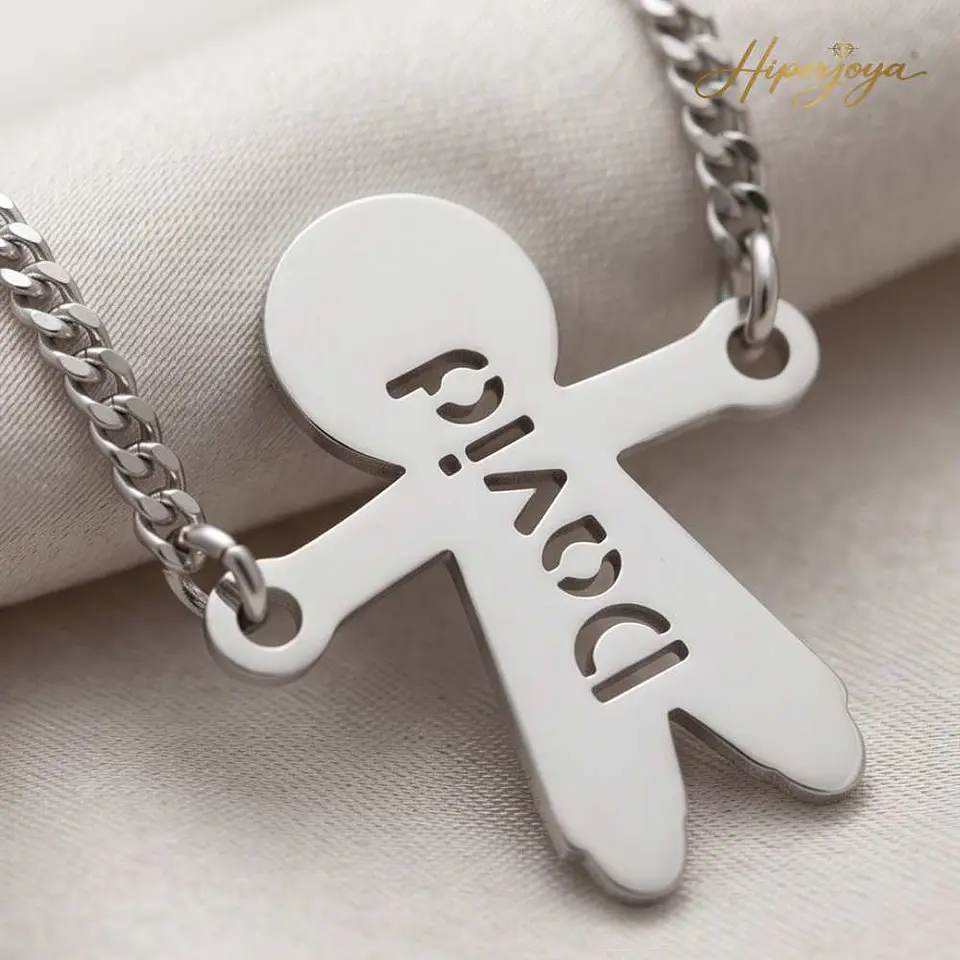 Gargantilla personalizada de niño plata 3
