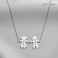Gargantilla personalizada de pareja plata - vignette 3