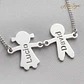 Gargantilla personalizada de pareja plata - vignette 5
