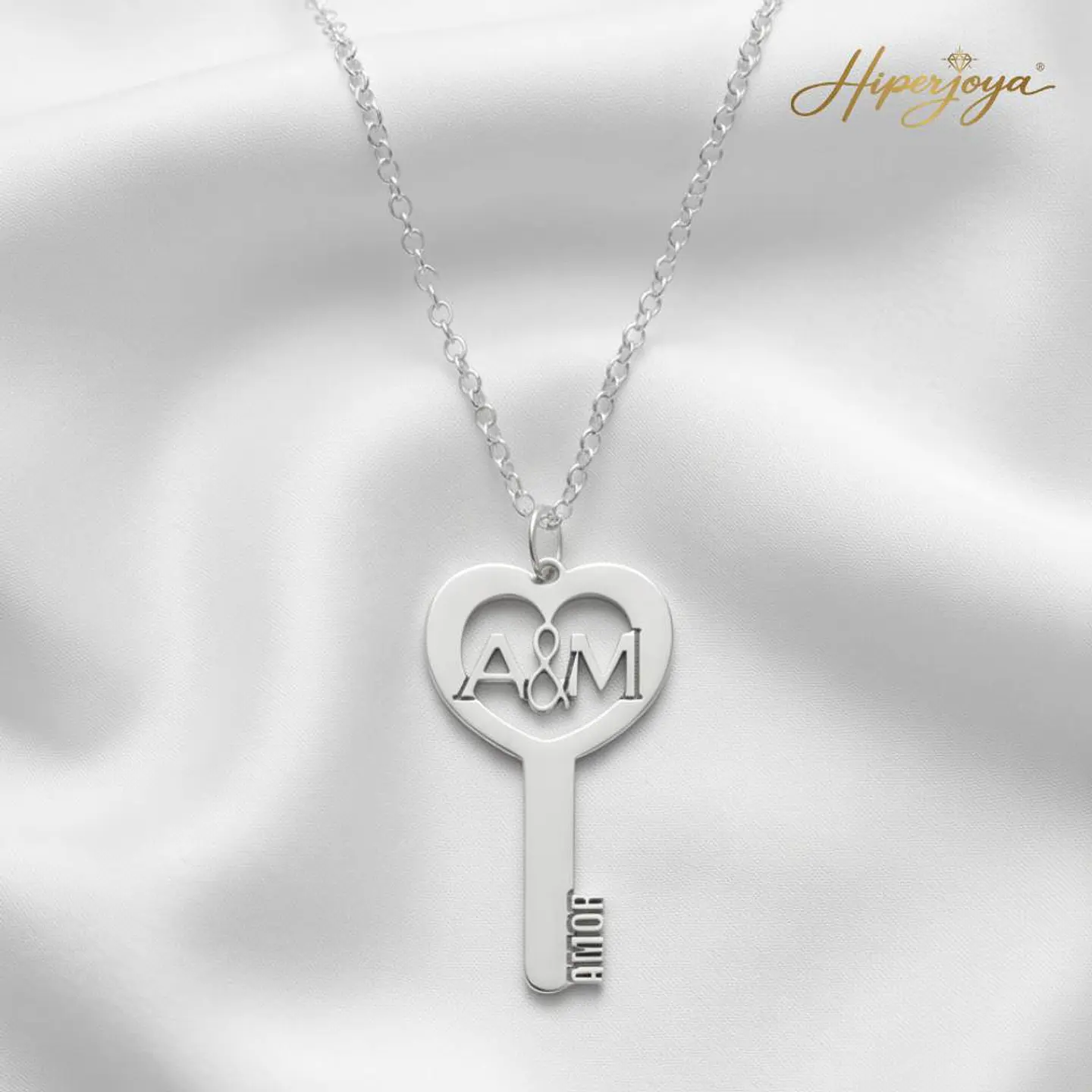 Gargantilla personalizada de amor plata 3