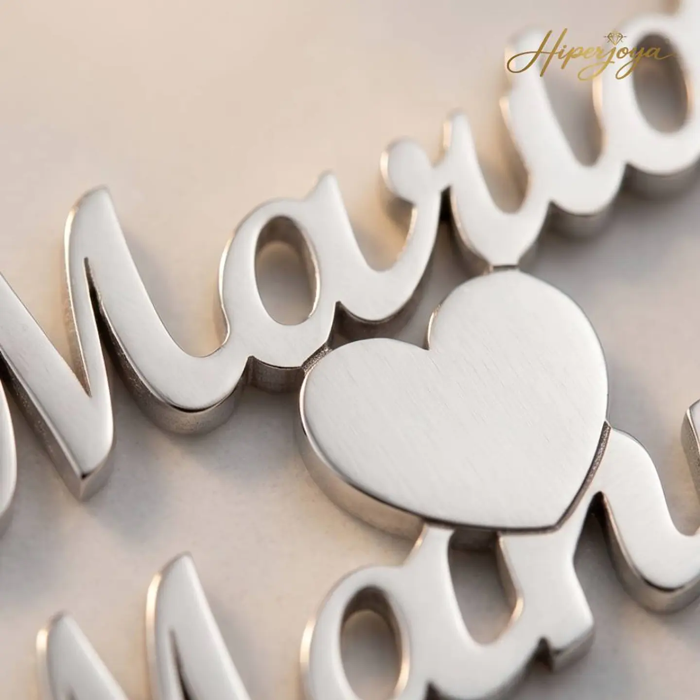 Gargantilla personalizada con nombres plata 3