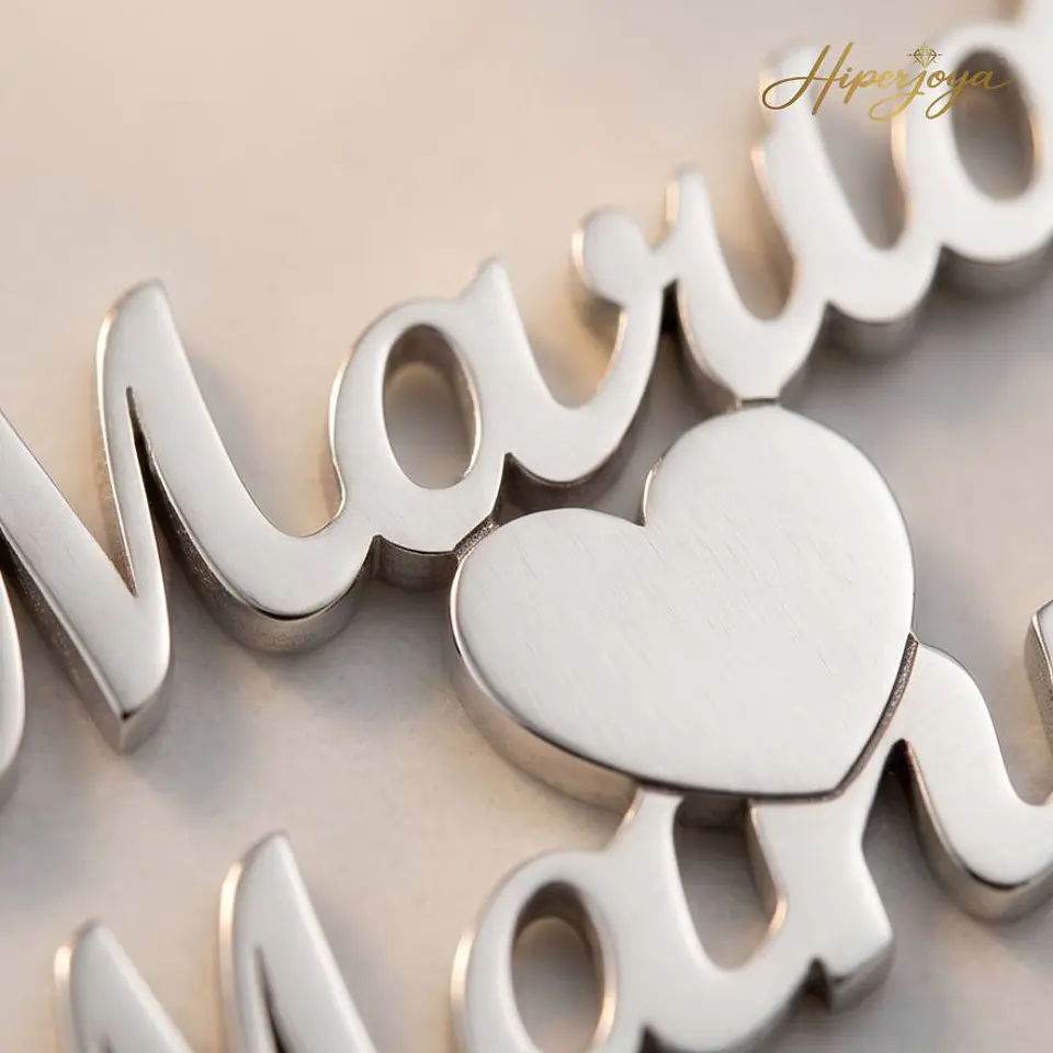 Gargantilla personalizada con nombres plata 3