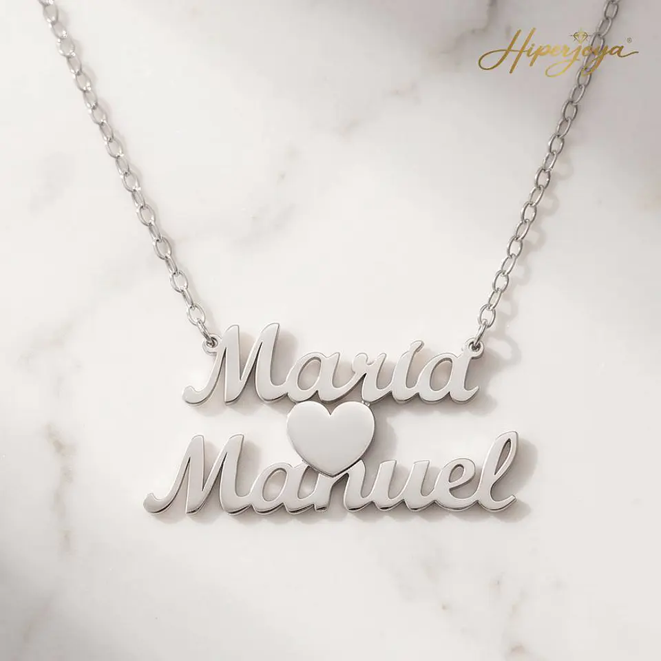 Gargantilla personalizada con nombres plata 5
