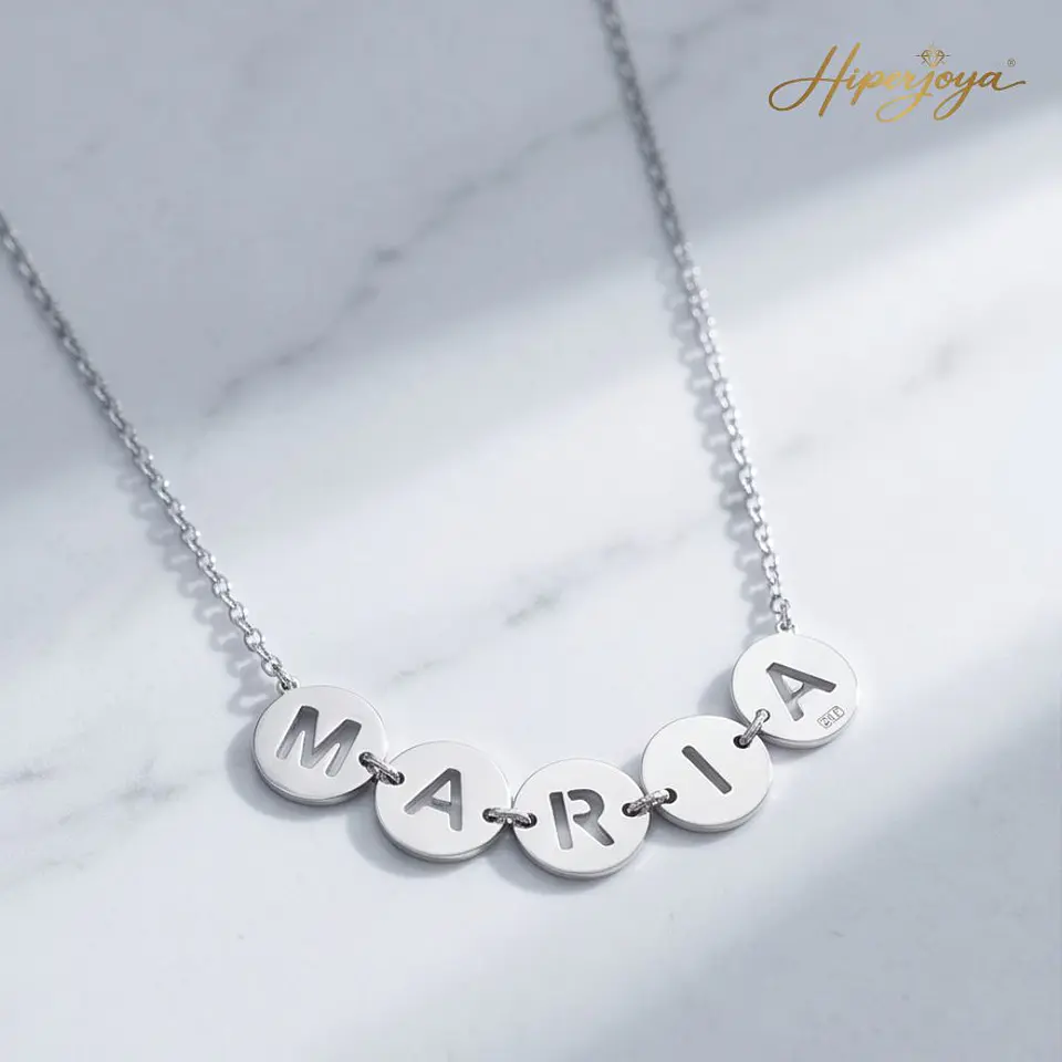 Gargantilla personalizada de nombre plata 5