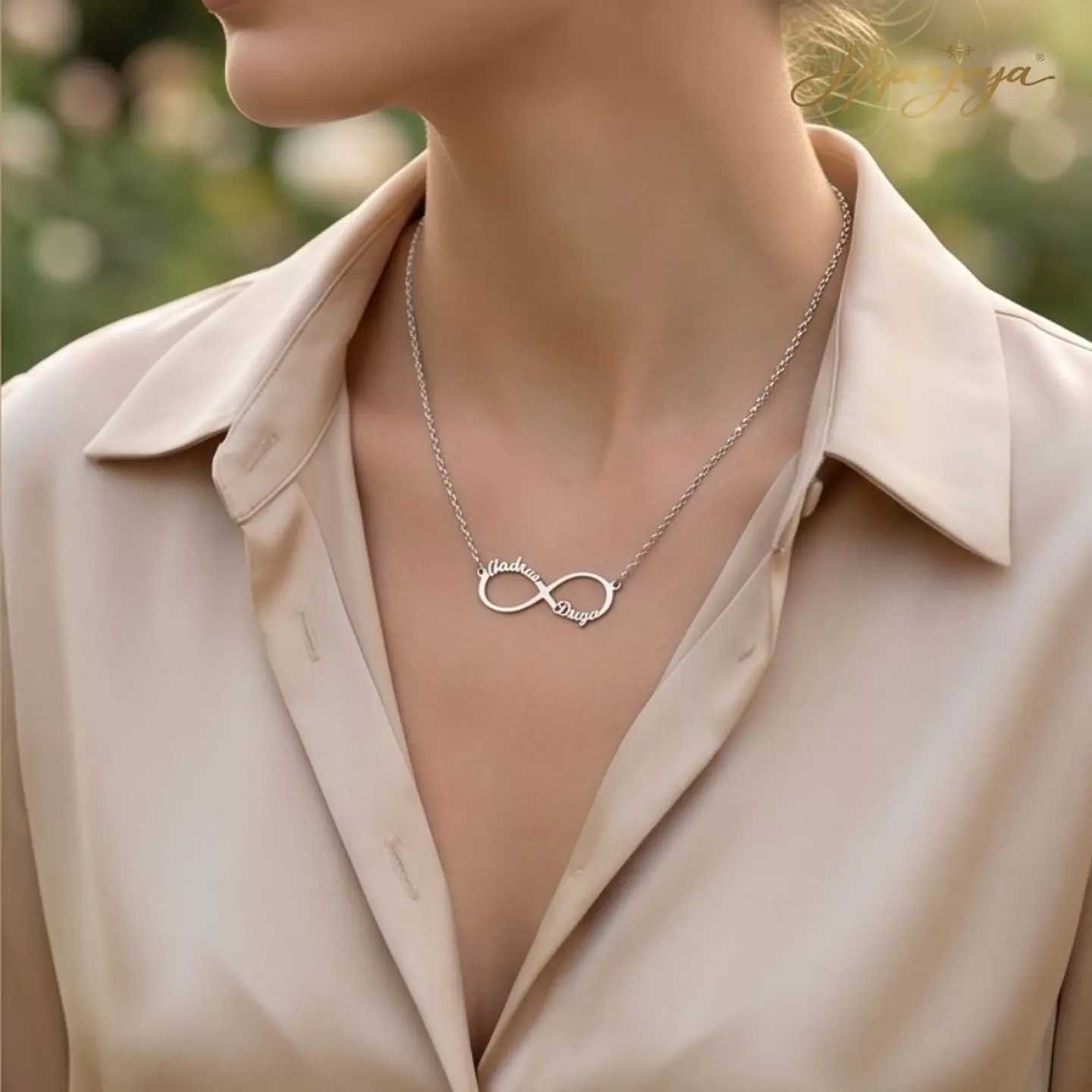 Gargantilla personalizada infinito nombres plata 2