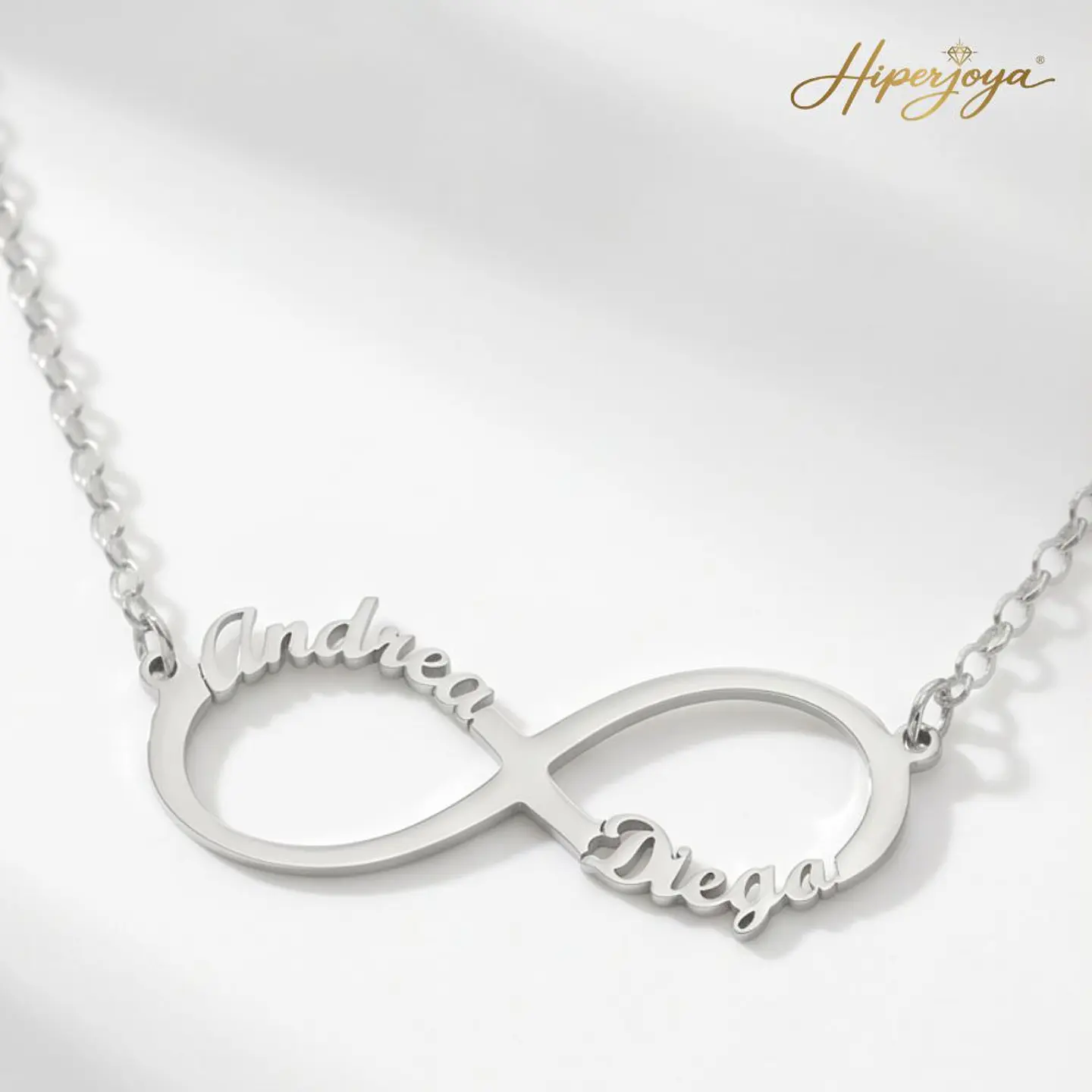 Gargantilla personalizada infinito nombres plata 5