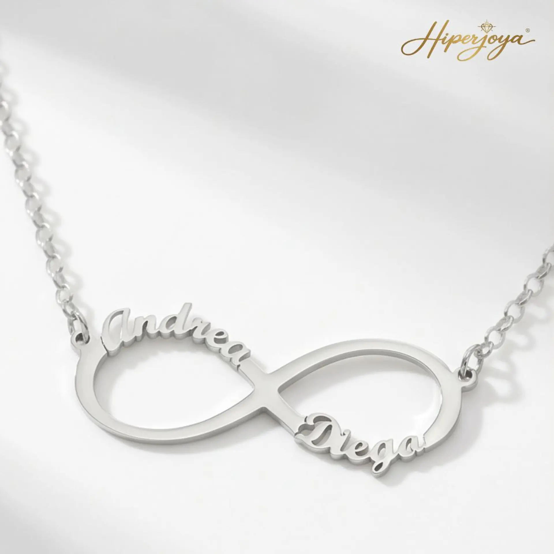 Gargantilla personalizada infinito nombres plata 5