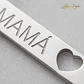 Gargantilla personalizada mamá y corazón plata - Thumbnail 3
