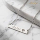 Gargantilla personalizada mamá y corazón plata - Thumbnail 5
