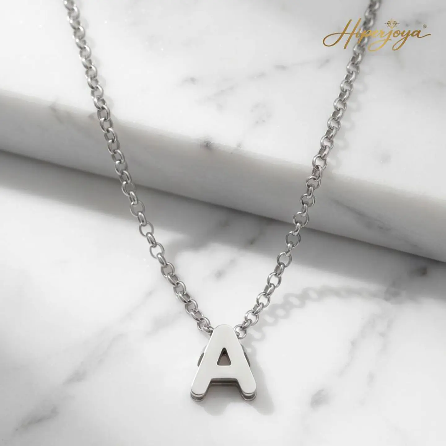 Gargantilla personalizada inicial plata 3