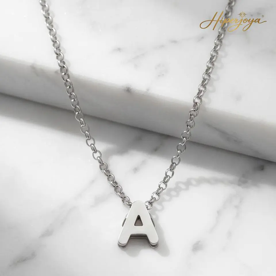 Gargantilla personalizada inicial plata 3