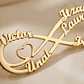 Gargantilla personalizada doble infinitos con nombres plata con baño de oro - vignette 3