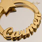 Pendientes personalizados con nombre circular plata en baño de oro  - vignette 3