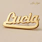 Pendientes personalizados de nombres plata con baño de oro  - vignette 7