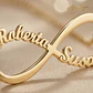Gargantilla personalizada infinito con nombres en pareja plata - Miniatura 3