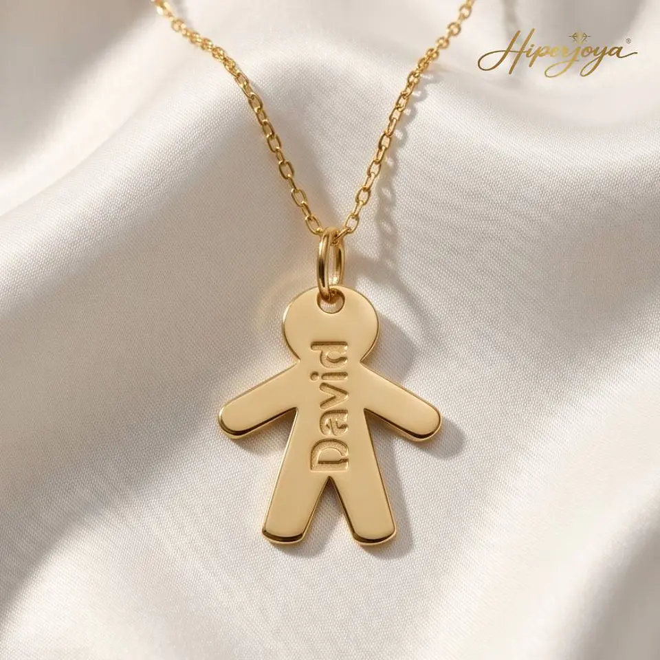 Gargantilla personalizada de niño con nombre plata  4