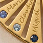 Gargantilla personalizada nombres y zirconitas plata con baño de oro  - Miniatura 5