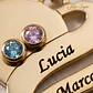 Gargantilla personalizada nombres y zirconitas plata con baño de oro - thumbnail 3